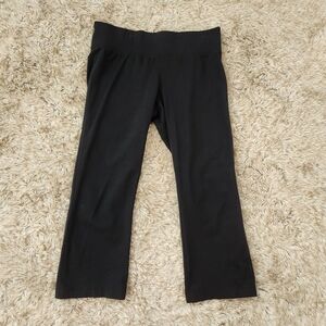 Express EXP‎ Core Cropped Yoga Leggings Wide Leg Black Women's Small
